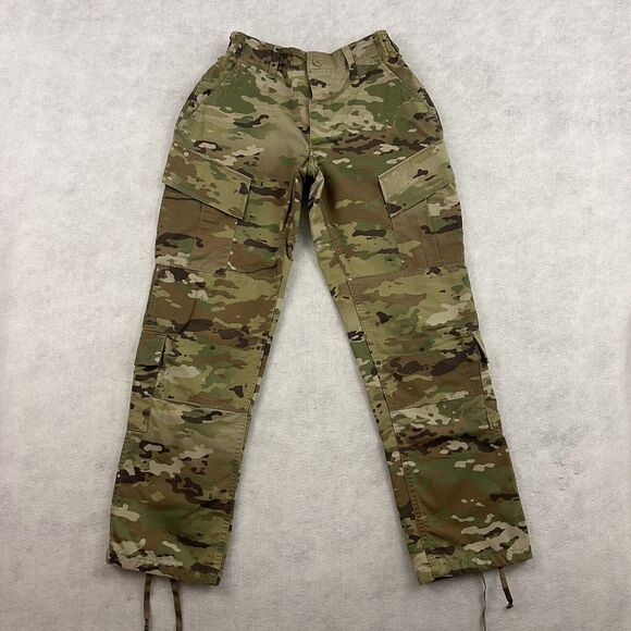 Military Combat Trousers Womens Size 28X30 Pants Green Camouflage Straight Leg - Picture 5 of 16